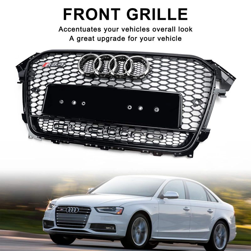 Audi A4 S4 B8.5 2013-2016 w/ Quattro RS4 Style Front Bumper Grill Grille