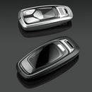 Aluminum Alloy TPU Black Car Key Case Cover With Buckle For Audi a6l a4l a3