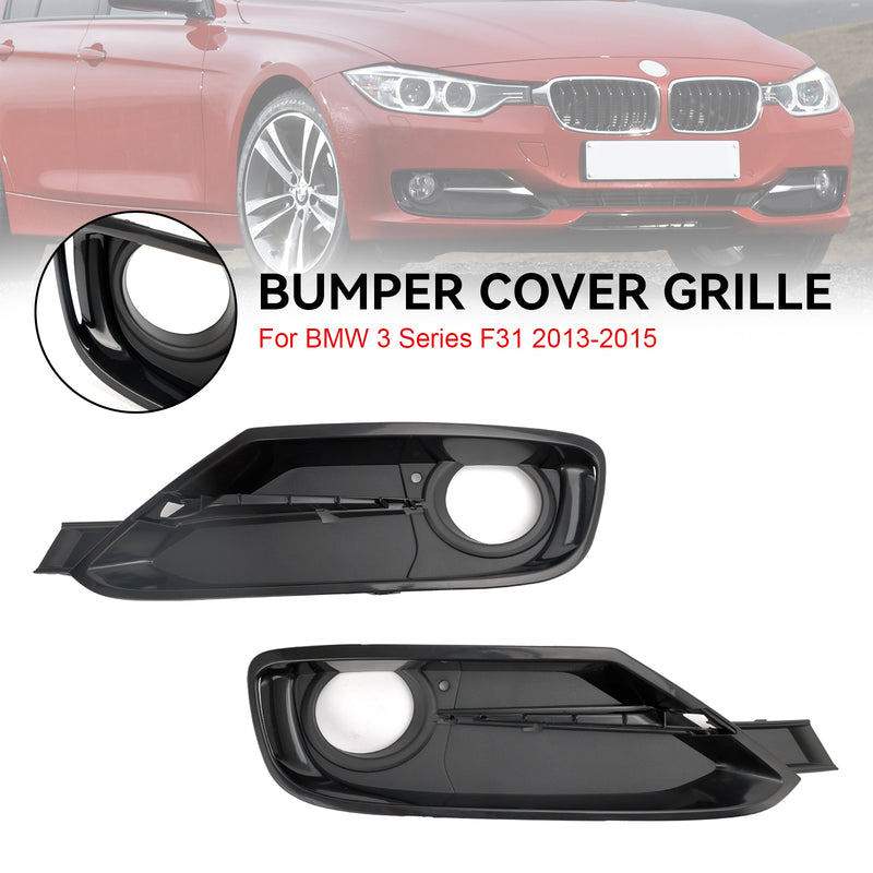 BMW 3 Series F30 F31 2013-2015 2PCS Front Bumper Fog Light Grille Covers