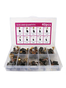 40Pcs 10 Sizes Electric Motor Carbon Brushes Replacement For Power Tool