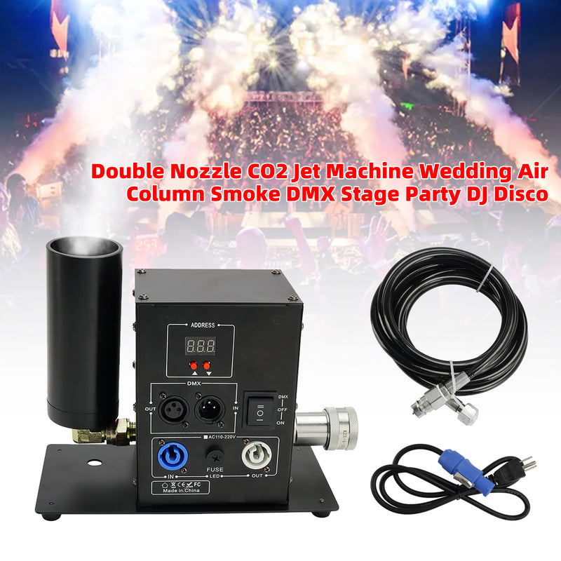 Double Nozzle CO2 Jet Machine Wedding Air Column Smoke DMX Stage Party DJ Disco