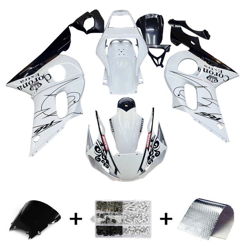 Amotopart Yamaha YZF 600 R6 1998-2002 Fairing Kit Bodywork Plastic ABS