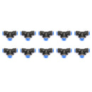 10PCS Pneumatic Air Quick Push to Connect Fitting 6 mm OD "T" Tee Tube 6mm