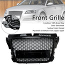 RS3 Style Honeycomb Front Bumper Grille Grill Fit Audi A3 8P 2008-2013