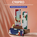 98-Key 2.4G Wireless Bluetooth Three-Mode Mechanical Keyboard RGB Hot-Swappable