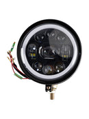 5.75" Spotlight Headlight Fog 9-Bulbs Black