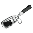 Aluminum Alloy TPU Silvery Car Key Case Cover With Buckle For Audi a6l a4l a3