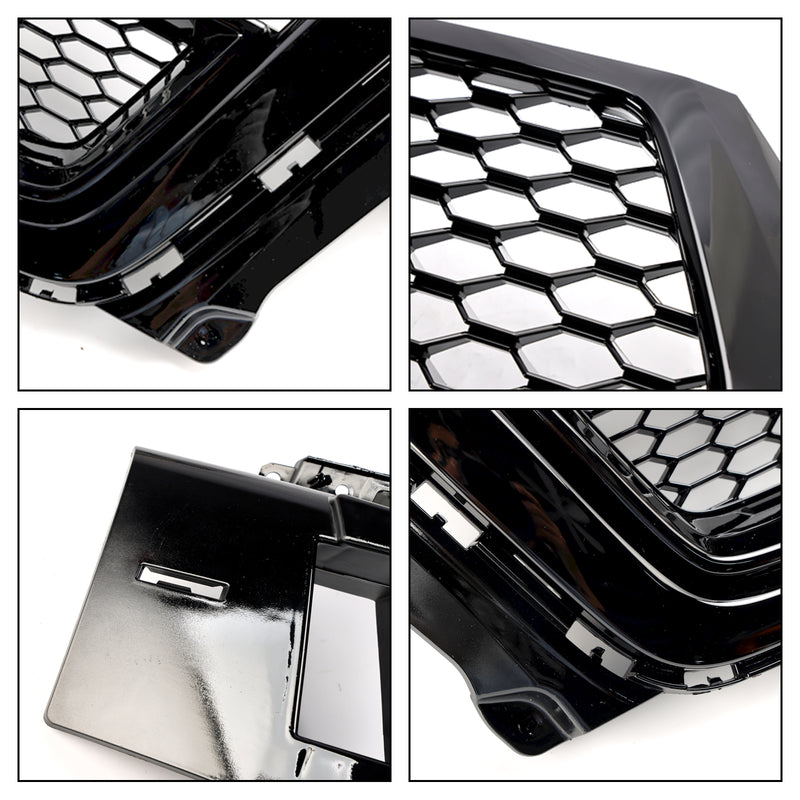 Gloss Black Front Bumper Radiator Vent Mesh Grille Grill Fit Audi Q7 2016-2019