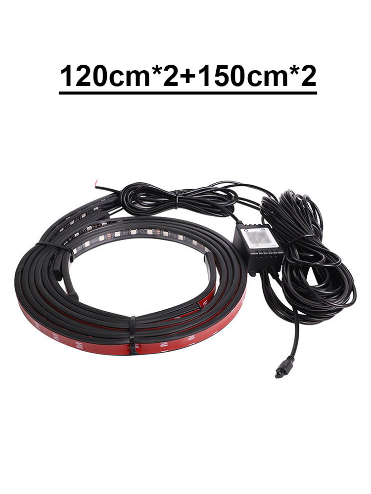 4Pcs LED Chassis Light Modified With Fantasy Ambient Light APP+Remote Control 120*2+150*2 cm