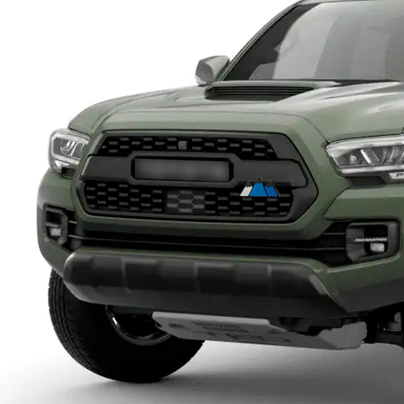 Tri-Color Grille Badge Emblem for Toyota Tacoma TRD Tundra RAV4 Blue Scheme