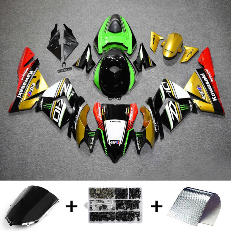 Amotopart Kawasaki ZX10R 2004-2005 Fairing Kit Bodywork Plastic ABS