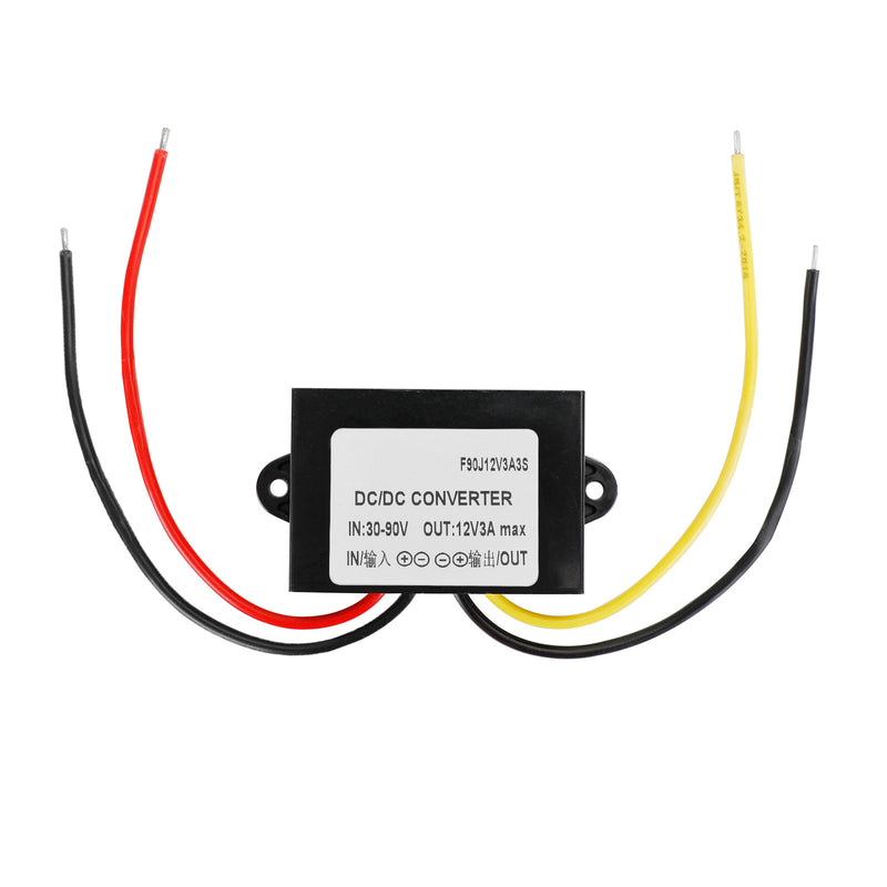 WaterProof 30-90V to 12V 1-30A Step Down DC/DC Power Converter Regulator