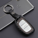 Leather Silicone Car Key Case Cover With Buckle For Hyundai