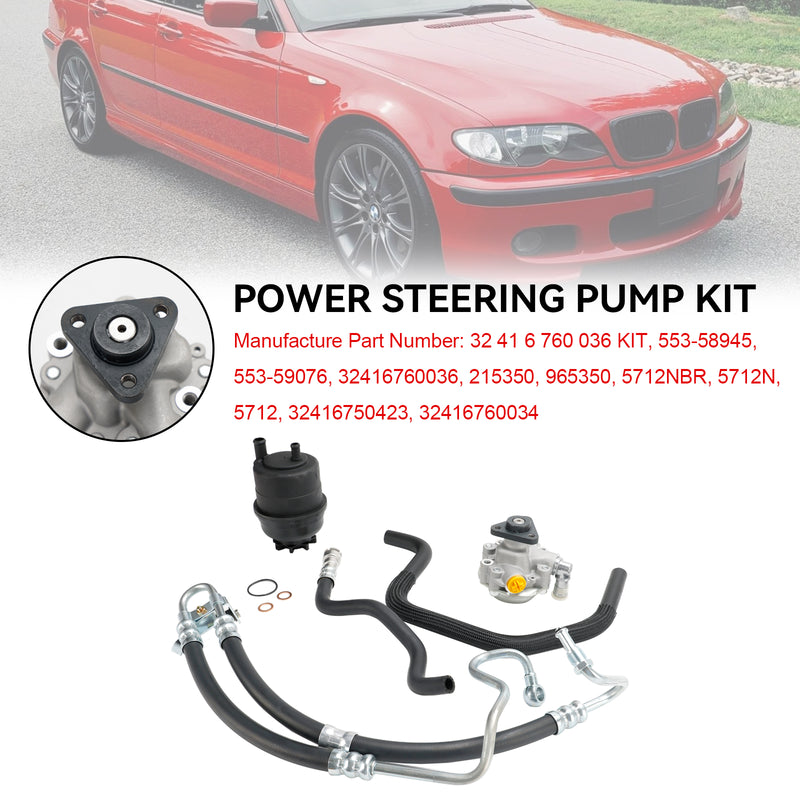 BMW E46 320i 323i 325i 328Ci 328i 330i 2001-2005 Power Steering Pump Kit