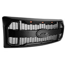 Matte Black Raptor Style Front Bumper Grille Grill Fit Ford F150 2009-2014 W/LED