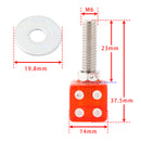 M6 Plastic Custom Head Dice License Plate Frame Screws Bolts Hardware Red X4