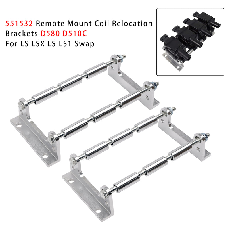 551532 Remote Mount Coil Relocation Brackets D580 D510C For LS LSX LS LS1 Swap