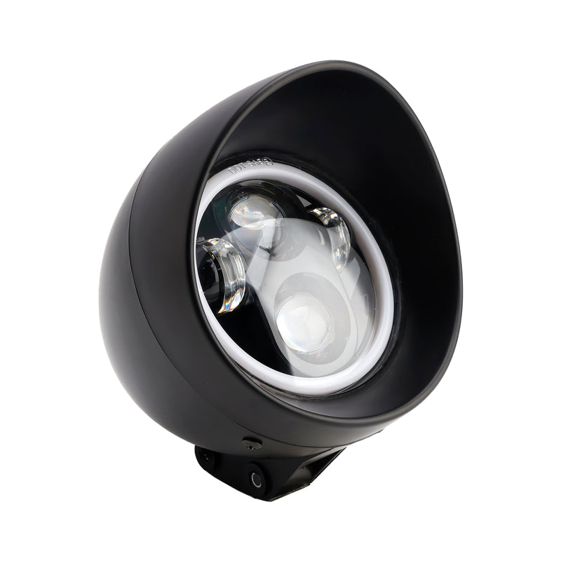 5.75" Motorcycle Spotlight Headlight Fog 4-Bulbs For Motorcycle Scooter Chrome