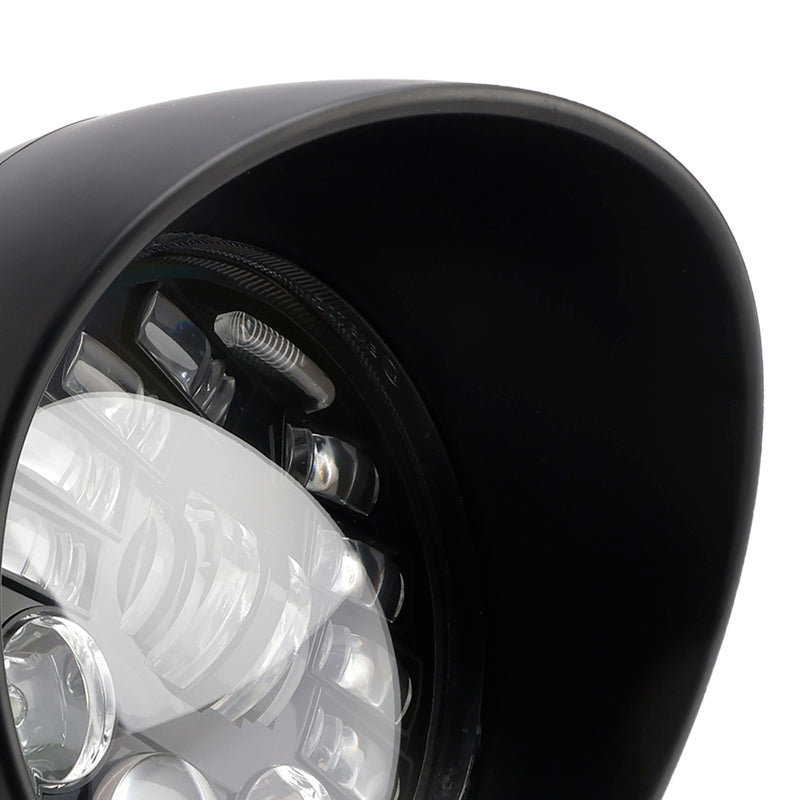 Multifunctional Beam Headlight Fog Lamp Custom Fits For Racer Bobber Chopper Chrome