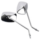 Chrome 10mm Rearview Mirror Set For Piaggio Beverly 125 250 2004 2005 06 07 08