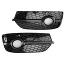 RSQ3 Style Honeycomb Front Fog Light Covers Fit Audi Q3 2013-2015 Gloss Black