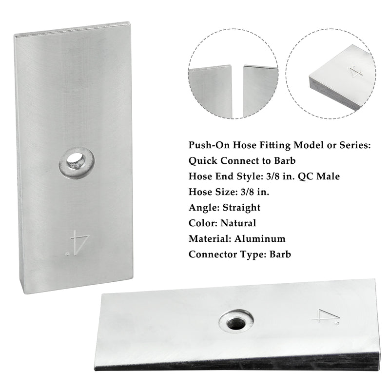 2PCS 2" Wide 4°Degree Steel Leaf Spring Degree Shims