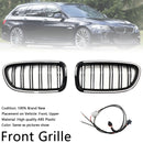 Kidney Bumper Grille Grill Fit BMW 5 Series F10 F11 2010-2016 Gloss Black