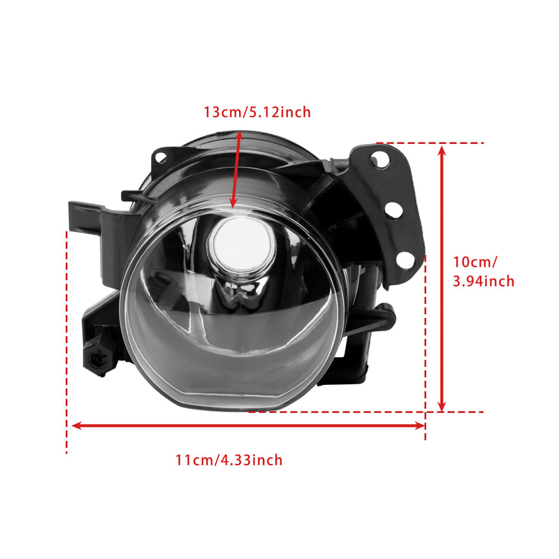 Pair Front Fog Light For BMW E60 525I 530I 535I 545I 550I M5 04-10 63177897187