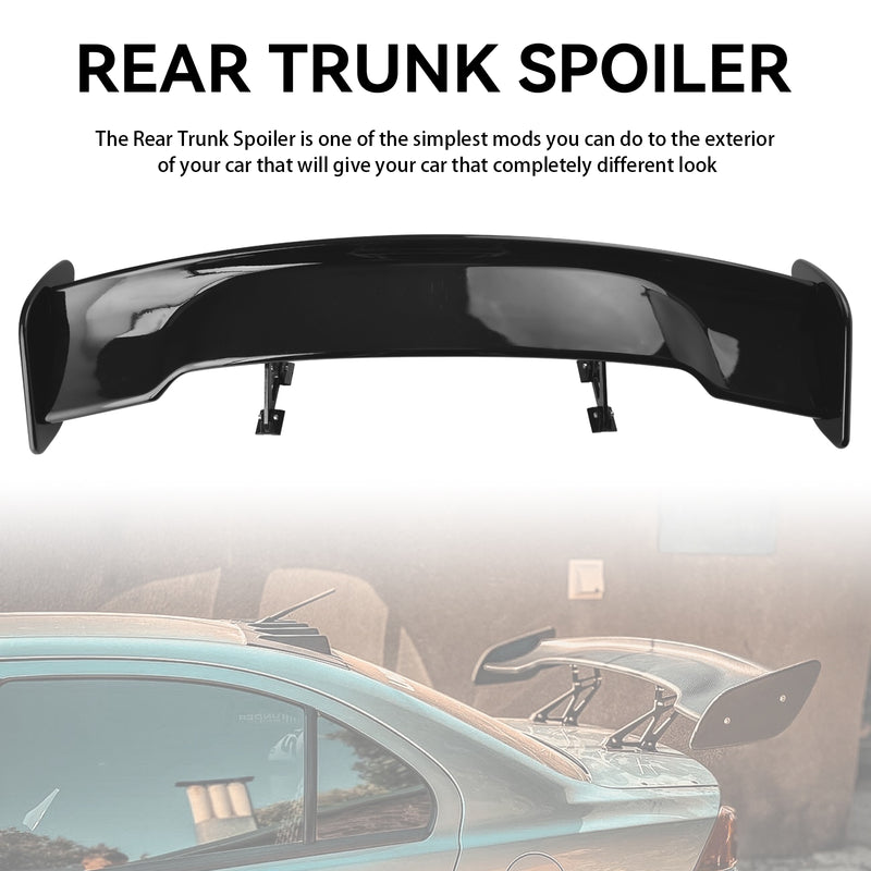 57" 145cm Universal Racing GT Style Down Force Trunk Spoiler Wing Glossy Black