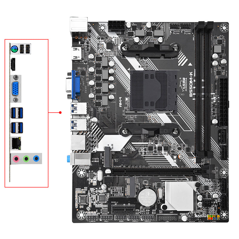 B550M-K Computer Motherboard AM4 protocol M.2 Hard Drive Supports Ryzen 3-5