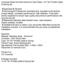 Universal Street Hot Rod Aluminum Gas Pedal 24" SS Throttle Cable & Spring Set