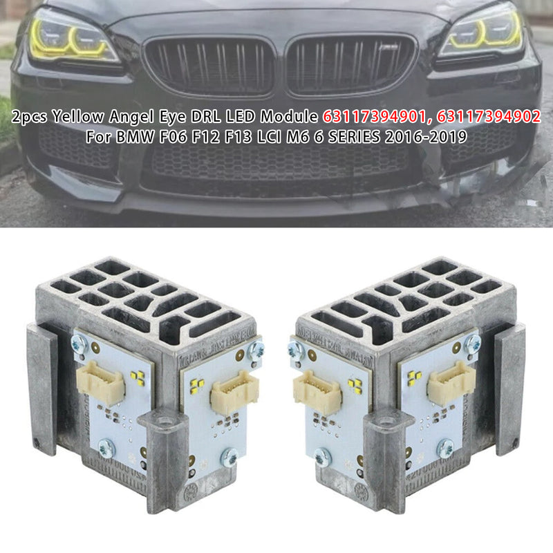 2pcs Yellow Angel Eye DRL LED Module For BMW F06 F12 F13 LCI M6 6 SERIES 16-19