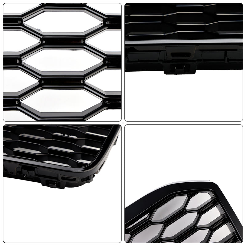 RS8 Style Front Bumper Grille Honeycomb Grill Fit Audi A8 S8 2015-2017 Black