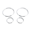 Silver Dash Trim Rings Speedometer Gauge Cluster Panel For BMW E38 E39 E53 X5