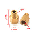 1/8 NPT Female To 1/8 BSPT Male Adapter Gauge Sensor Thread Oil Pressure Adapter Generic