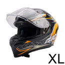 DOT Motorcycle Helmet Adult Street Full Face Orange