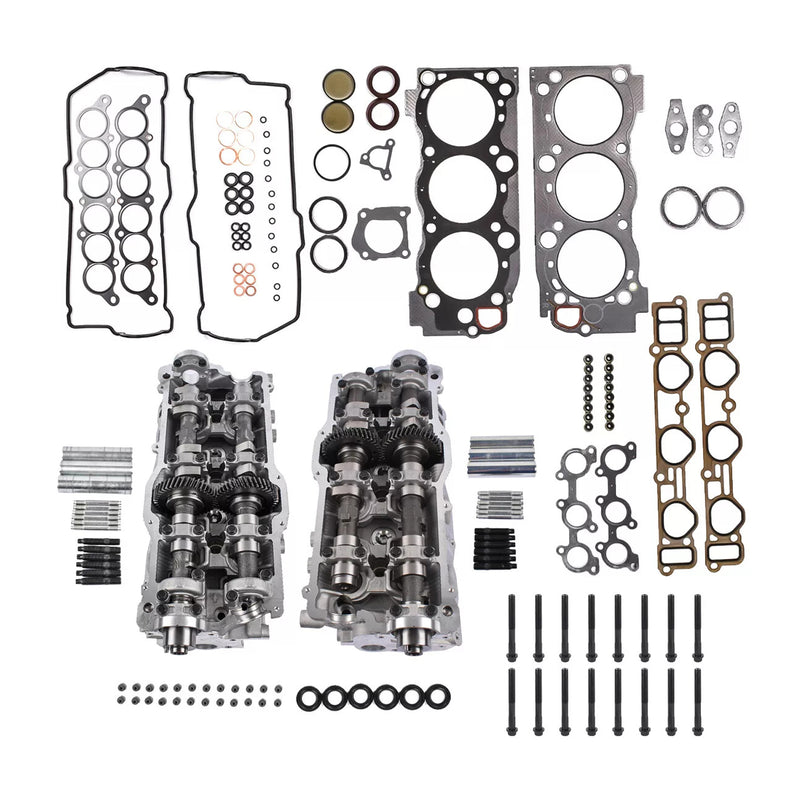 2PCS Cylinder Head & Gaskets & Bolts For Toyota 3.4L 5VZFE Tacoma 4Runner 95-04