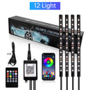 Car Interior Footwell Atmosphere RGB LED Strip Lights With Remote+ APP Control