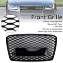 RS8 Style Front Bumper Grille Honeycomb Grill Fit Audi A8 S8 2015-2017 Black