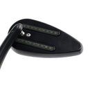 Aluminum Black Custom LED Turn Signal Mirrors For Touring Softail Dyna Rocker