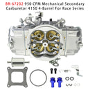 BR-67202 950 CFM Mechanical Secondary Carburetor 4150 4-Barrel For Race Series