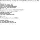 Front Daytime Running Lamp Fog Light Assembly For Porsche Cayenne Turbo 18-22