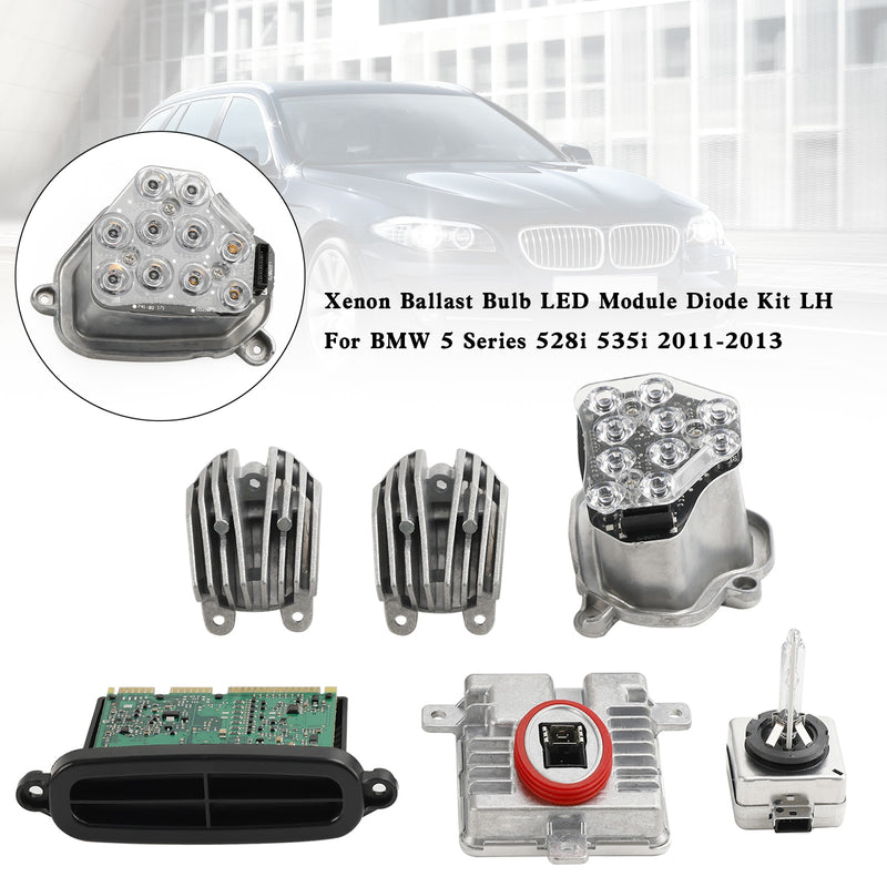 2011-2013 BMW 528i  / 535i xDrive / 550i xDrive Xenon Ballast Bulb LED Module Diode Kit LH