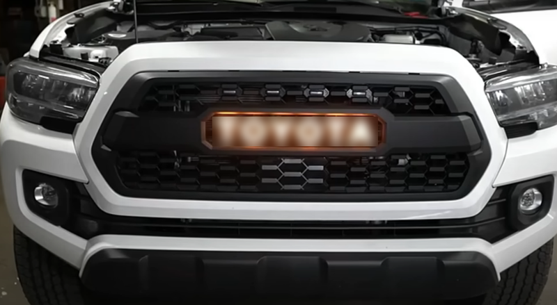 Tacoma TRD Pro 2016-2023 Grill Replacement Grille + ACC DRCC Garnish Sensor Cover + LED Lights