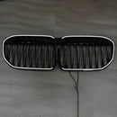 Double Slat Gloss Black Front Grill Grille Fit BMW 7 Series G11 G12 2019-2022