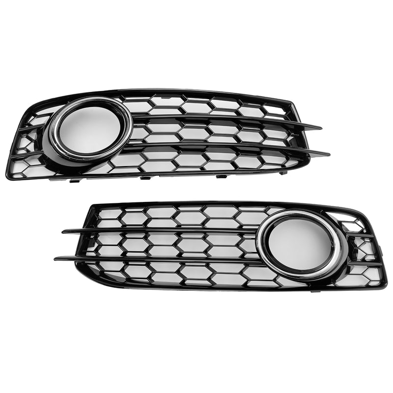 Honeycomb Front Bumper Fog Light Grille Cover Fit Audi A3 8P S-Line 2009-2012