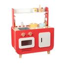 Red Play Kitchen Set Toy With Washing Machine And Oven Gift For Kid Age 3+