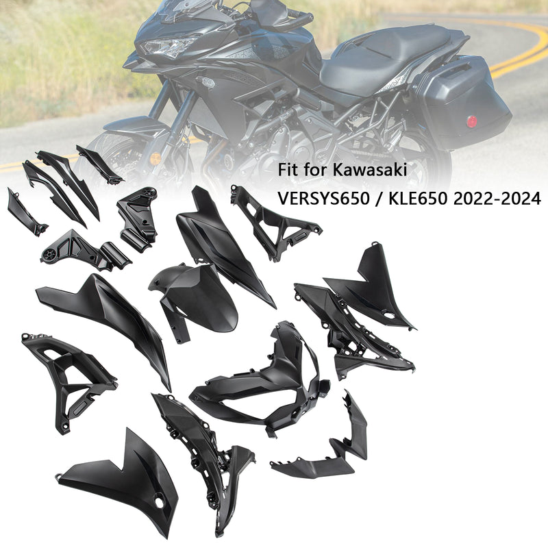 Injection ABS Bodywork Fairing Kit For Kawasaki VERSYS 650 KLE 2022-2024 07#