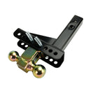 45900 Adjustable Channel Style Dual Ball Mount For 2" Trailer Hitch Tow Receiver