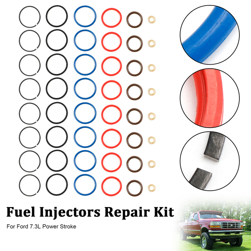 8PCS Fuel Injector Repair Kit XC3Z9229AB Fit Ford 7.3L Power Stroke CM5010